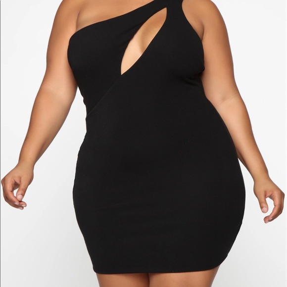NWT FASHION NOVA CUT ME IN ONE SHOULDER MINI DRESS SIZE L - Picture 2 of 3